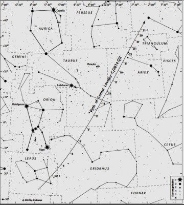 Cartina Cometa Lovejoy