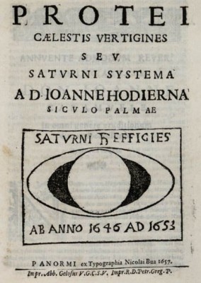 Giovanni Battista Hodierna - Protei caelestis vertigines seu Saturni sistema - 1657.jpg