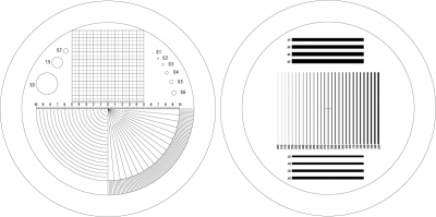 1) Goniometro 90°, misuratore di diametro sino a 10mm, reticolo 10x10mm con maglia a 0.5mm<br /><br />2) misuratore di spessori linea: 0.005÷0.6mm con passi di 0.005mm