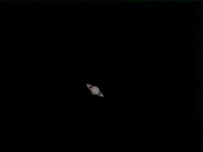 Saturno ripreso con il 114\1000 la sera dell'8 luglio 2012. Barlow 2x di serie; webcam in proiezione dal proprio obiettivo. Elaborazione Registax