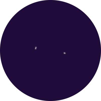 Epsilon Lyrae. SkyWatcher 114/1000, oculare in dotazione Super 10 e barlow 2x