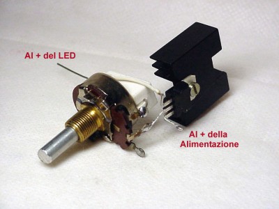 Assemblaggio volante sul potenziometro.